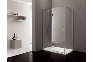 Душевой уголок Cezares Verona 100х80 хром стекло прозрачное