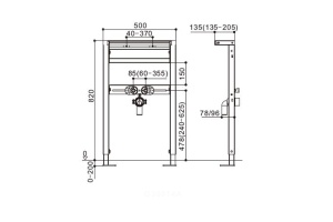 Система инсталляции для раковин Weltwasser WW Amberg 500 RA (10000005537) - 2