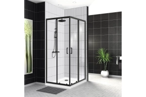 Душевой уголок BelBagno Uno 90х90 черный, матовый (UNO-195-A-2-90-C-NERO)
