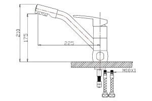 Смеситель Zorg Clean Water ZR 400 KF-12 кварц для кухонной мойки - 2