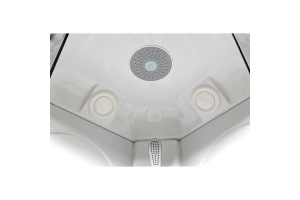 Душевая кабина Deto L 80х80 с гидромассажем, хром (L580LED+GM) - 3