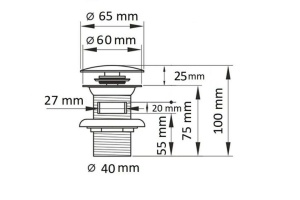 Донный клапан для раковины Ceramalux бронза (RD007) - 2