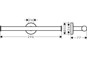 Держатель туалетной бумаги Hansgrohe Logis Universal 41717000 двойной - 2
