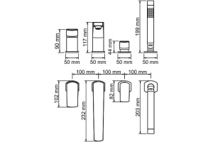 Смеситель Wasserkraft Salm 2755 на борт ванны - 2