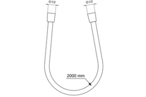 Душевой шланг Ideal Standard Idealflex 200 хром (BE200AA) - 2