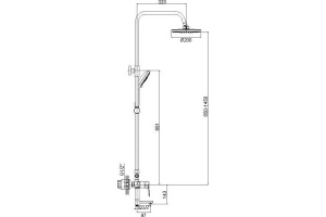 Душевая стойка Rossinka T T40-46 - 2