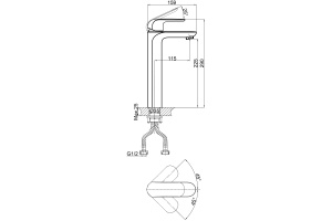 Смеситель для раковины  D&K DA1022001 - 3