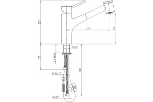 Смеситель для кухни Paini Cox 78CR576LMKM - 2