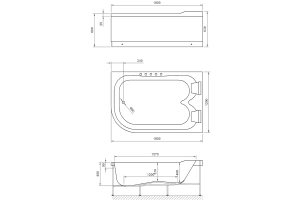 Ванна акриловая Royal Bath Norway 180x120 R белый - 3