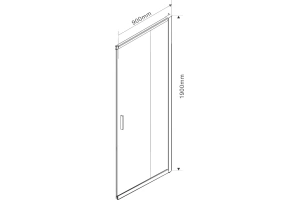 Душевая дверь Vincea Garda 90 хром стекло прозрачное - 3