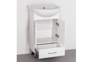 Тумба с раковиной Style Line Эко Стандарт №9/1Б 50 белая - 2