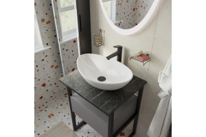 Тумба с раковиной DIWO Элиста 60, антрацит - 2