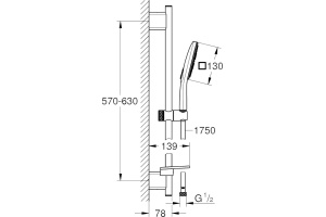 Душевой гарнитур Grohe Rainshower SmartActive 26584LS0 белая луна - 2