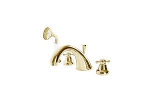 Смеситель для ванны Cezares Golf золото 24 карат (GOLF-BVD-03/24) - 2