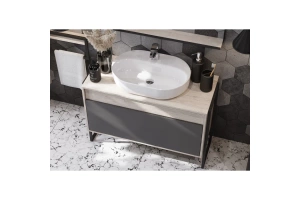 Комплект мебели Aquaton Лофт Урбан 100 светлое дерево-серый