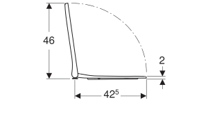 500.687.01.1 Geberit Smyle Square Сиденье для унитаза Slim, антибактериальное, с механизмом плавного закрывания SoftClose, с быстросъемным креплением - 2