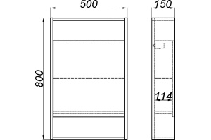 Зеркало-шкаф Aqwella City 50 дуб канадский - 3