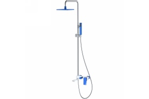 Душевая стойка Boheme Q хром с синим