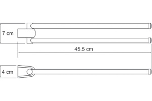 Полотенцедержатель двойной Wasserkraft Berkel 45.5 хром - 3