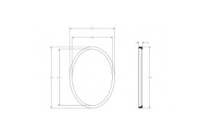 Зеркало Abber Stein 55 красное - 2