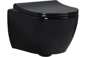 Унитаз подвесной beWash Bogen 88303206 с сиденьем микролифт черный глянцевый