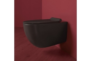 Унитаз подвесной Simas Vignoni с крышкой, черный матовый (VI18 nero)