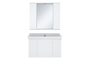 Тумба под раковину Misty Лира 80 белая глянцевая - 2