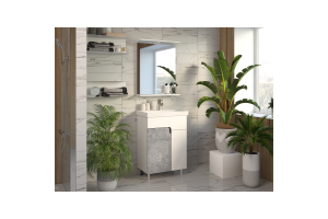 Тумба под раковину Misty Примула 60 бело-серая - 2