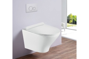 Унитаз подвесной Esbano Aster с сиденьем микролифт, белый (ESUPASTEW) - 2