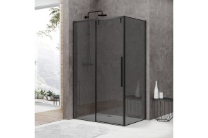 Душевой уголок Black&White Stellar Wind 80х120 черный матовый - 3