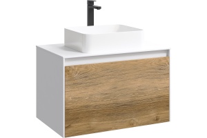 Тумба для комплекта Aqwella 5 stars Mobi 80 белая, без сменных элементов - 2