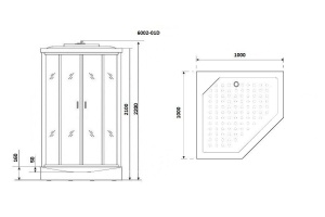 Душевая кабина Niagara Premium NG-6002-01D 100х100х220 - 3
