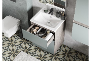 Комплект мебели Aquaton Форест 60 зеленый-темное дерево - 3