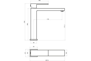 Смеситель BelBagno Magna MAG-LMC-CRM для раковины - 2