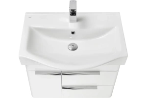 Тумба с раковиной Aquaton Беверли 65 белый глянец - 2