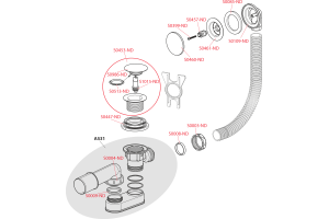 Слив-перелив AlcaPlast A504KM - 3