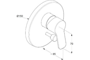 Смеситель Kludi Pure&Easy для ванны с душем 374190565 - 2