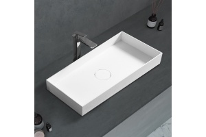 Раковина накладная Abber Stein 80х38 белый матовый