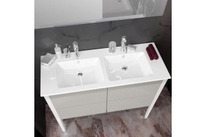 Тумба с раковиной напольная Opadiris Рубинно 120 серый - 3