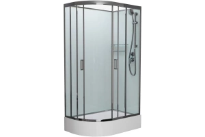 Душевая кабина Frank Brilliant 120х80 правая хром стекло прозрачное