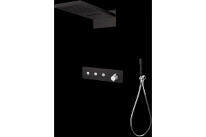 Душевой комплект Boheme Fusion черный - хром