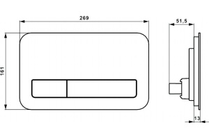 Кнопка смыва Villeroy & Boch Viconnect 922400RA серый глянцевый - 2