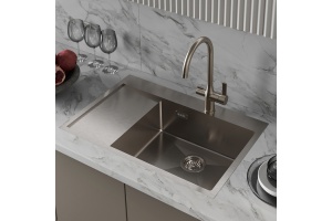 Мойка, нержавеющая сталь, сатин, чаша справа - 3