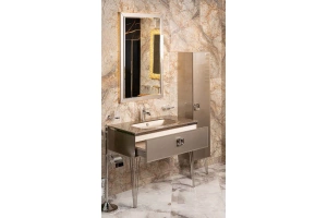 Раковина - столешница Armadi Art Lucido 100 бежевый - 3