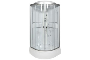 Душевая кабина Deto L 80х80 с гидромассажем, хром (L580GM) - 2