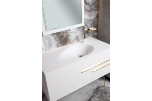 Раковина - столешница Armadi Art NeoArt Corian Drop 110 белый