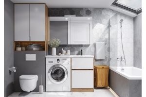 Зеркало-шкаф Aquaton Лондри 120 белый - 3