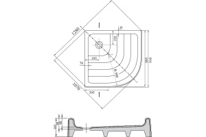 Душевой поддон Ravak Ronda 91x91 см (A207001120) - 2