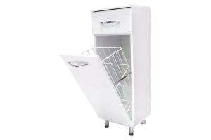 Тумба Onika Каприз 30 с ящиком и бельевой корзиной, белый (403003)