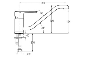 Смеситель Jacob Delafon July E16084-4-CP для кухонной мойки - 2
